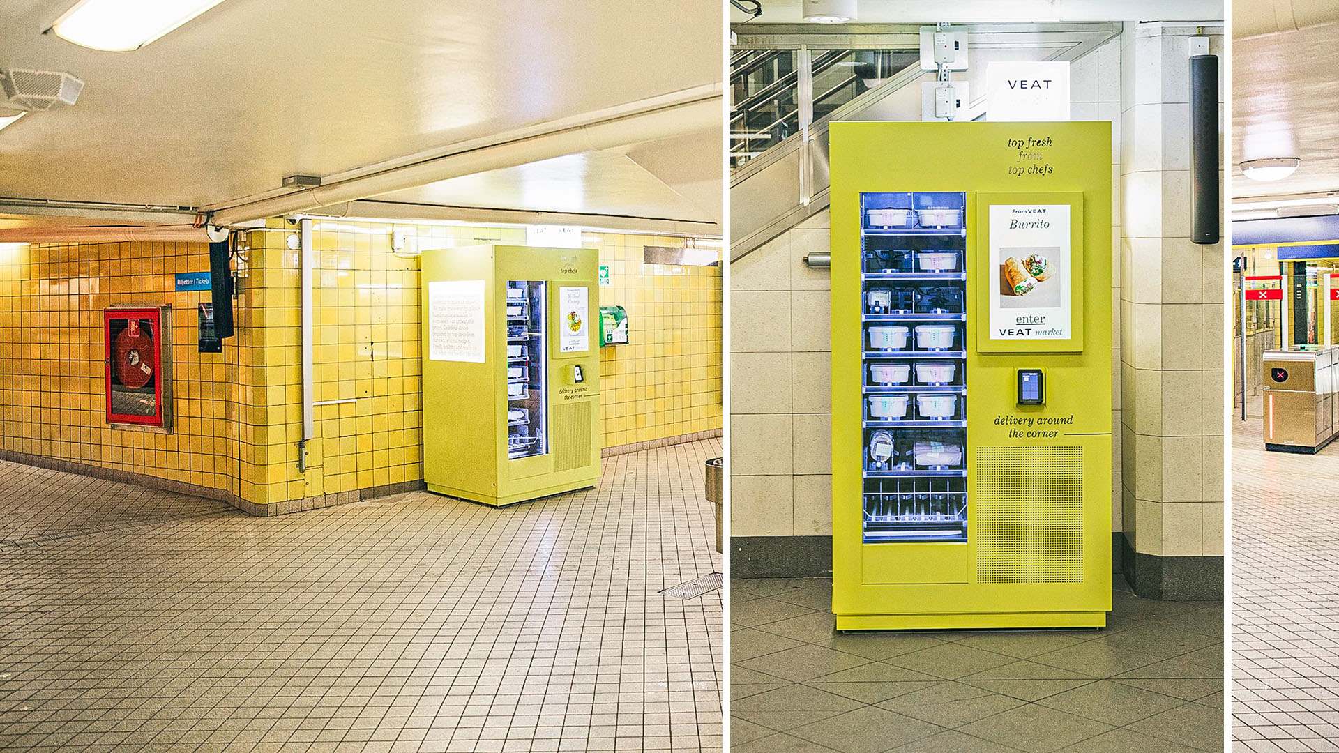 Veat matvaruautomat, Inredning för offentlig miljö